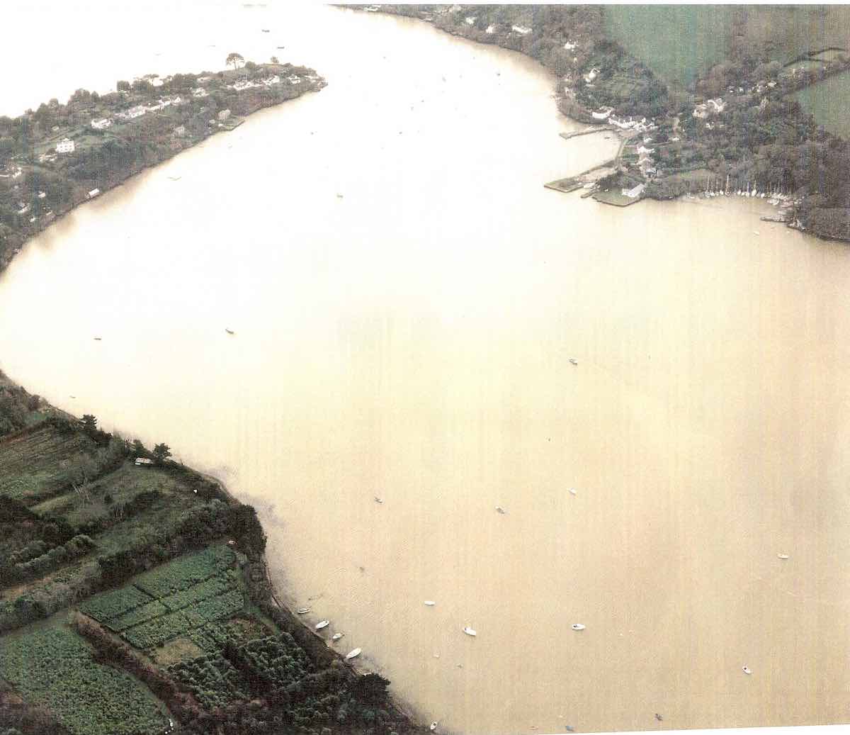The now ‘Environment Agency’ photo of effects of Wheal Jane spill in 1992