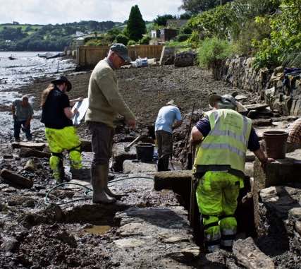 Penpol Creek Tide Mill Archaeological Dig.
