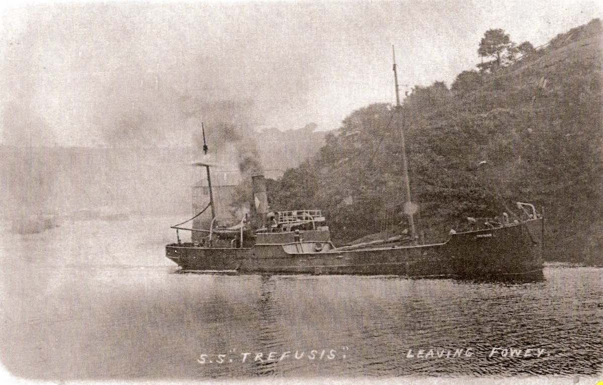 SS ‘Trefusis’ pictured here leaving Fowey